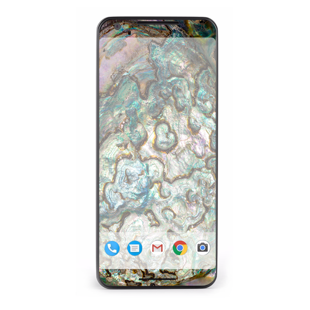 Google Pixel 2 Skins Decal Wrap Abalone Shell Gold underwater
