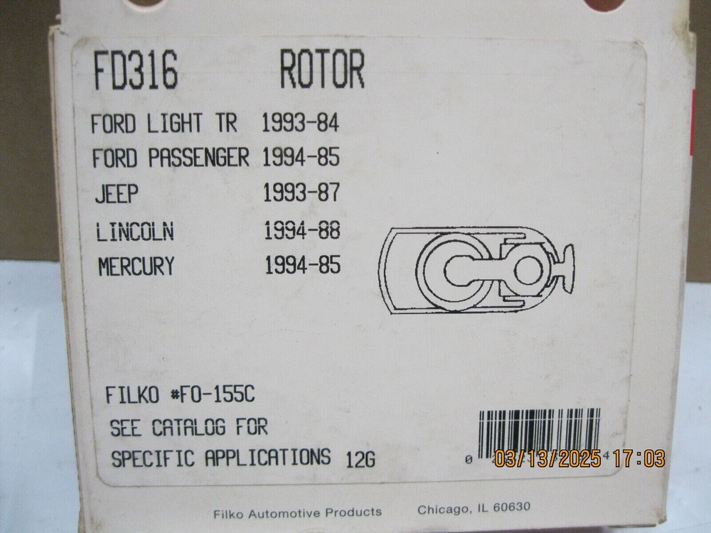 Filko F0155C Ignition Distributor Rotor