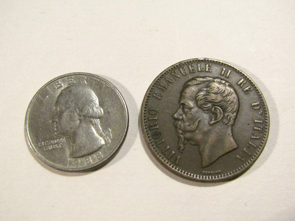 Italy 1897-T 10 Centesimi Old Coin