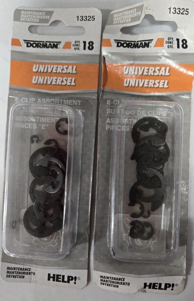 dorman e clip assortment 13325. 2 Packs Total Pieces 36