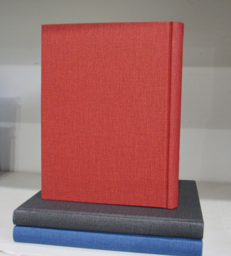Graph Lined Pages Fabric Hardcover 9" Journal Graphic Image BLUE