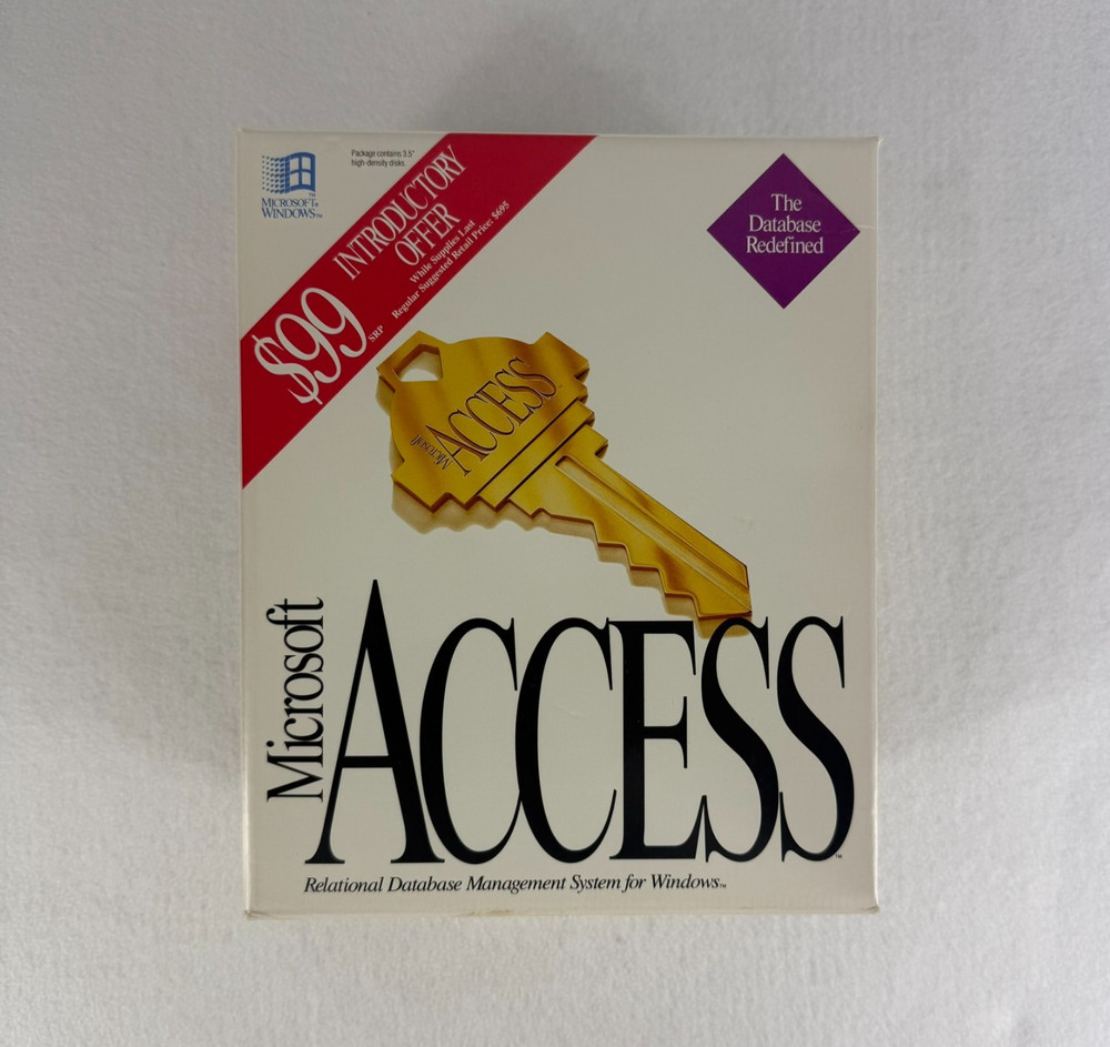 MICROSOFT ACCESS for Windows Introductory Edition Boxed Set Complete