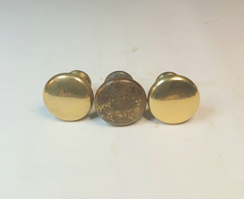 GLOBE WERNICKE® BOOKCASE POLISHED DOOR KNOBS (PAIR). 99% PERFECT DIMENSIONALLY!!