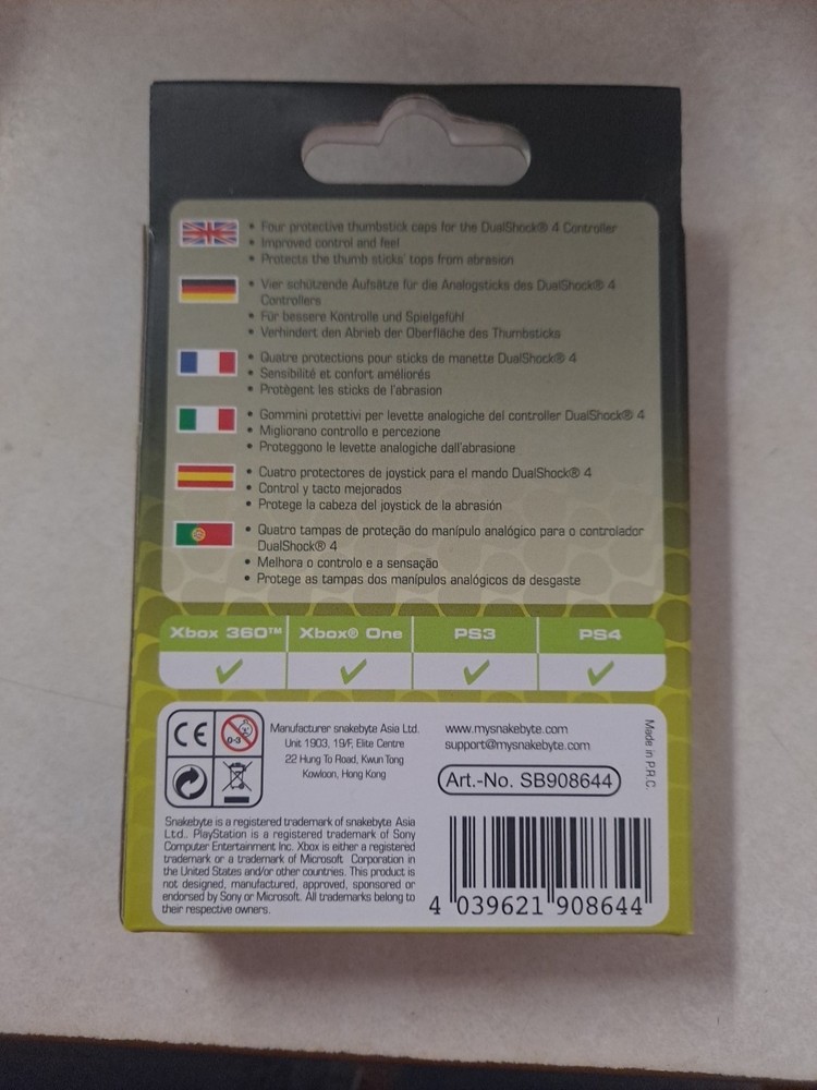 Blue & Red Control Caps - Snakebyte - Controller Stick for PS4 Xbox 360 One PS3