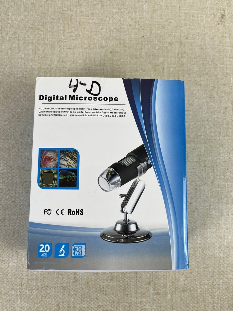 8 LED 1000X 10MP USB Digital Microscope Endoscope Magnifier Camera with Stand