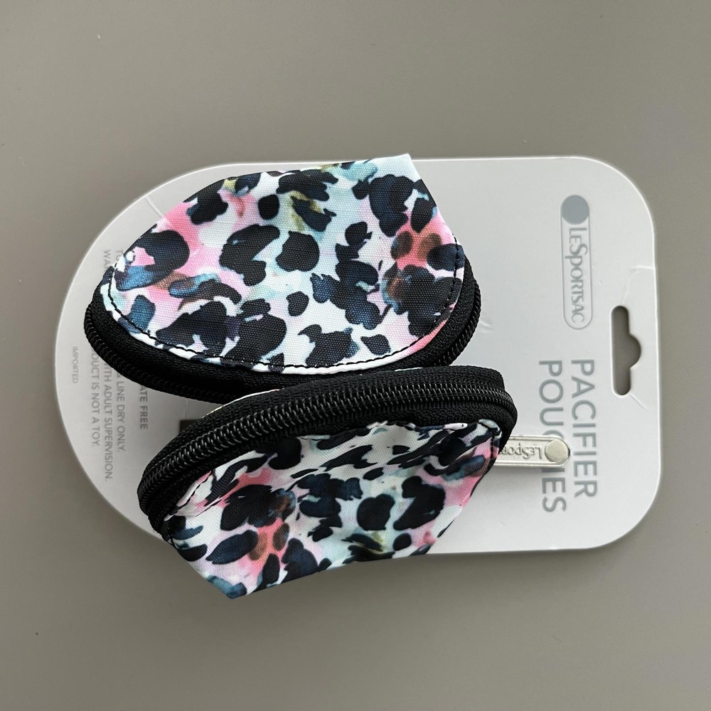 Lesportsac Leopard Pacifier Earplug Pouch NWT