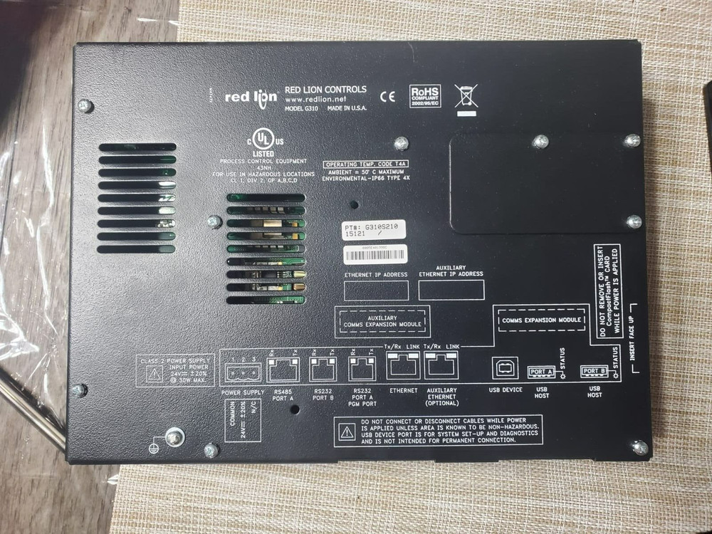 Red Lion G310S210 HMI (Operator Interface) Touchscreen Panel
