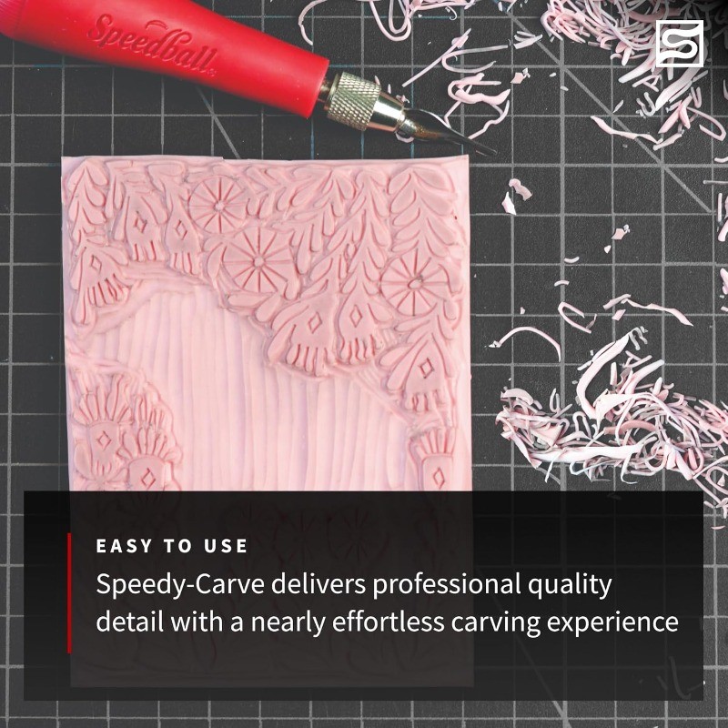 Deluxe Block Printing Kit-Includes Inks Brayer Bench Hook Lino Handle andCutters