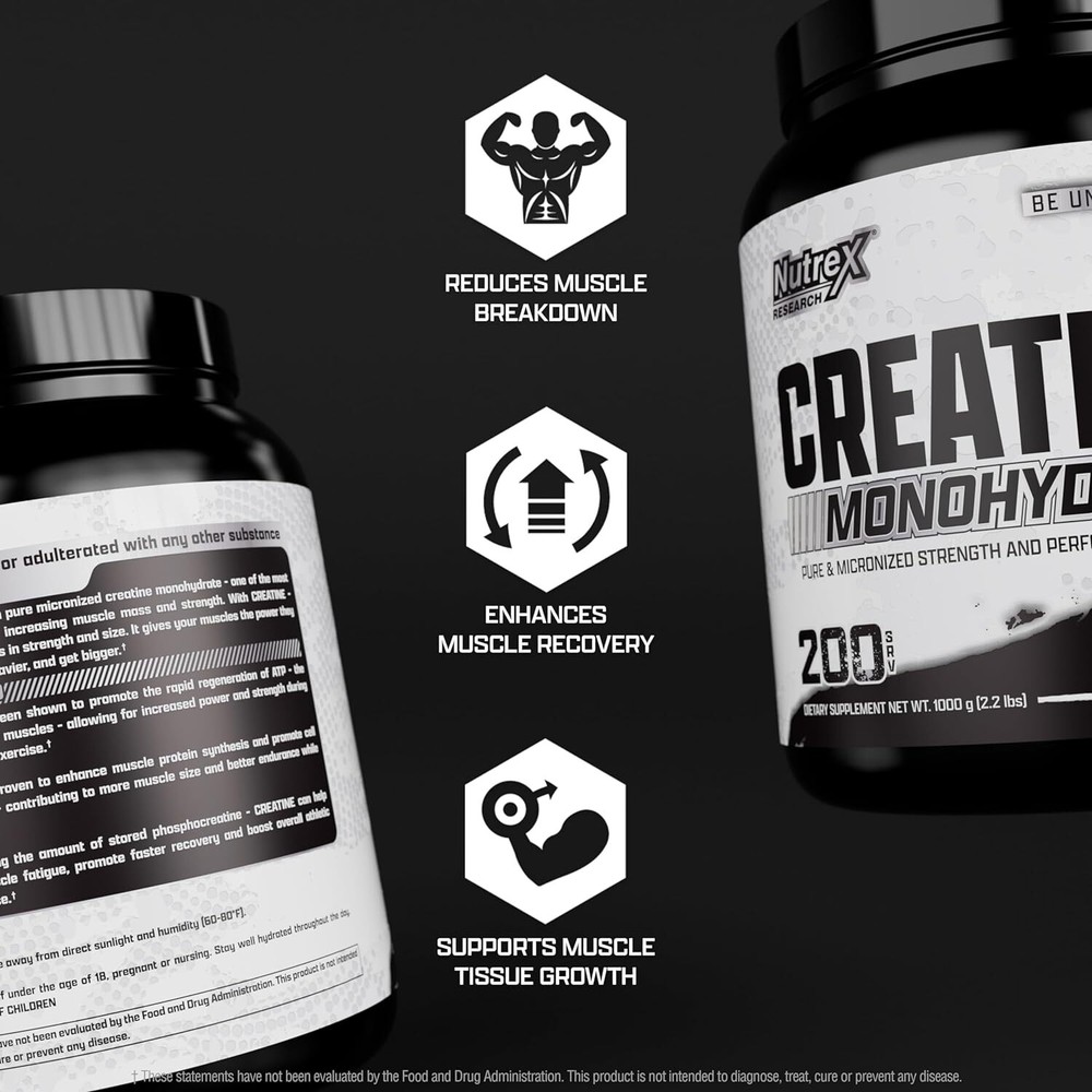 Nutrex CREATINE Monohydrate Powder Micronized Unflavored 30 Servings 150 Grams