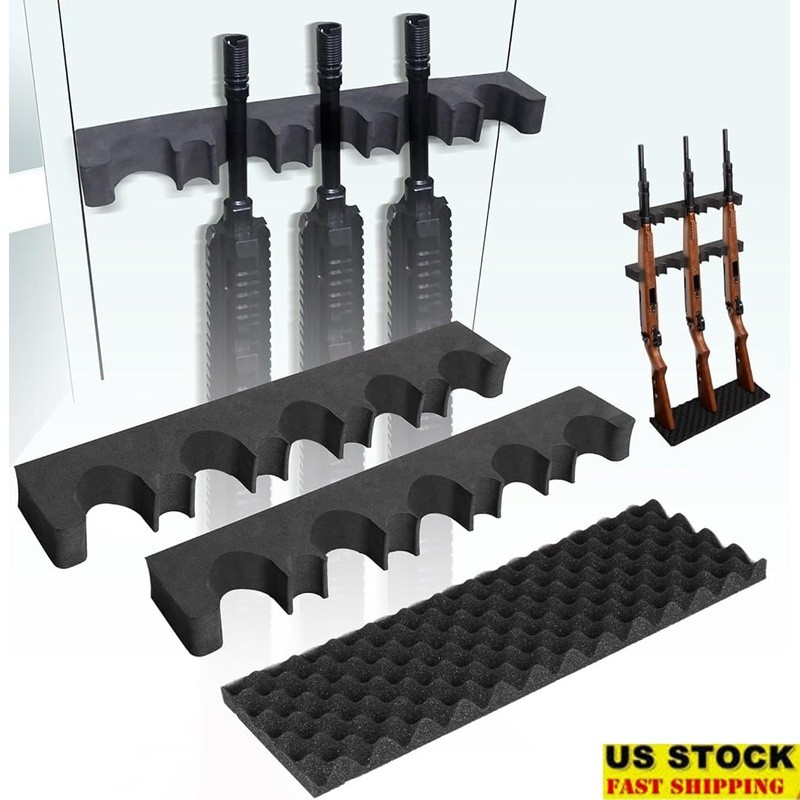 Foam Gun Rack Magnetic Strips Rifle Shotgun Storage Solution Gun Safe Organizer
