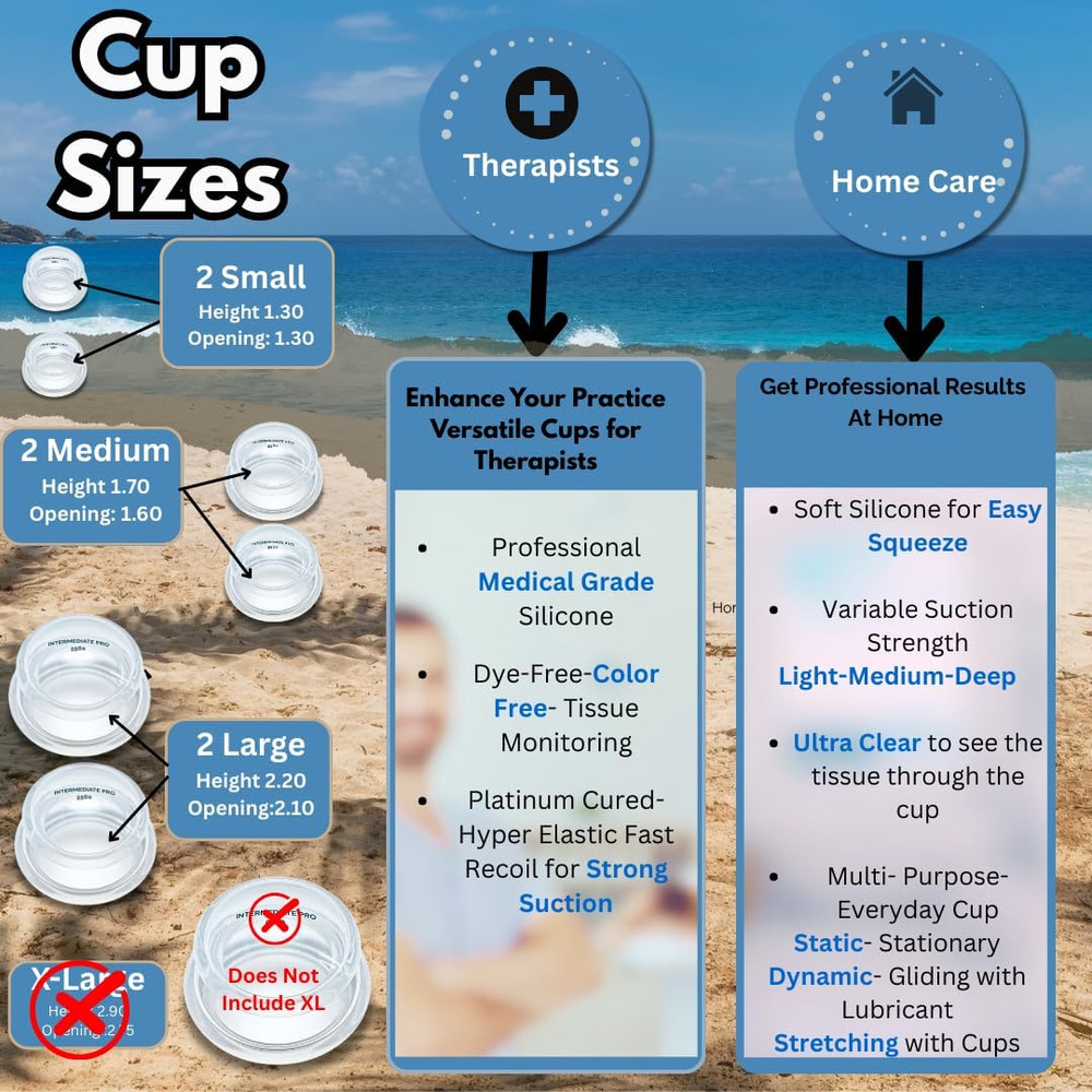 Cupping Warehouse Supreme 6 Intermediate Pro 5560 Silicone Cupping Set – 6 Cup M