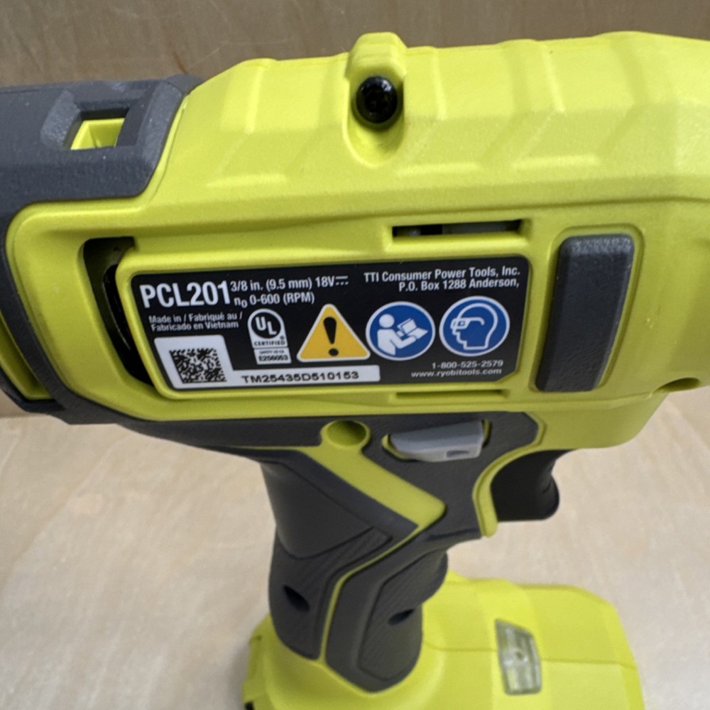 Ryobi PCL201 18V Compact Mini Drill/Driver 3/8" Keyless Green/Black