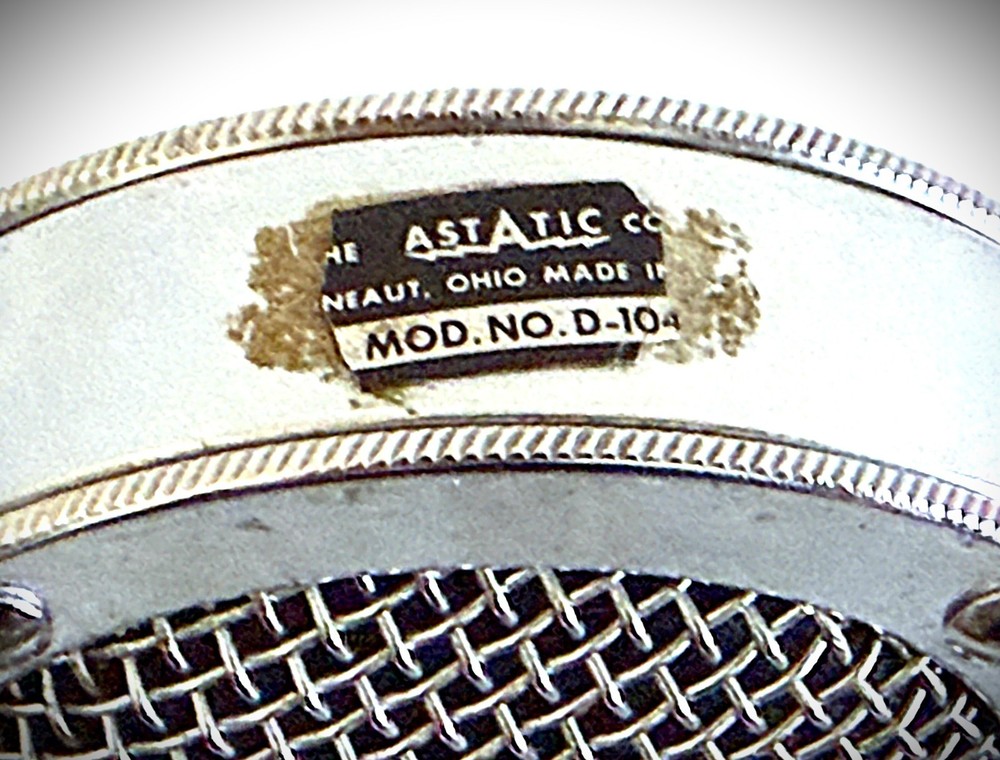 Vintage 1970's Astatic D-104 Dynamic Microphone-modified, working great (d7)