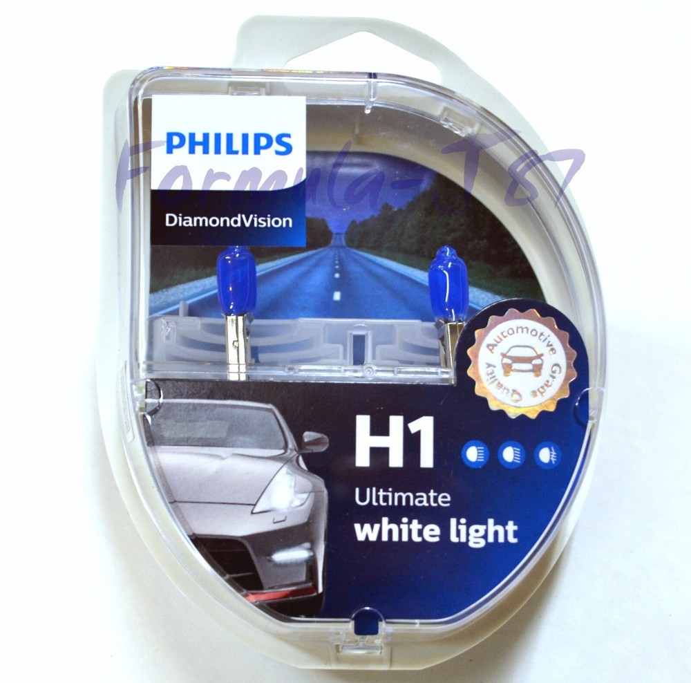 Philips Diamond White 5000K H1 55W Two Bulbs Head Light Low Beam Replacement