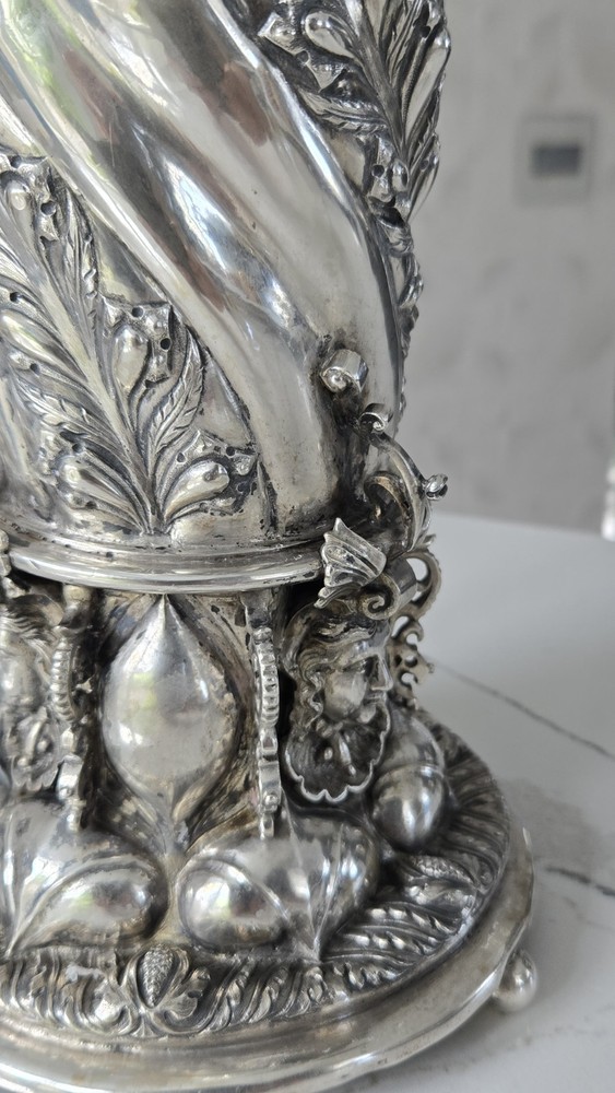 EXCEPTIONAL EXTRA LARGE GERMAN SILVER TANKARD