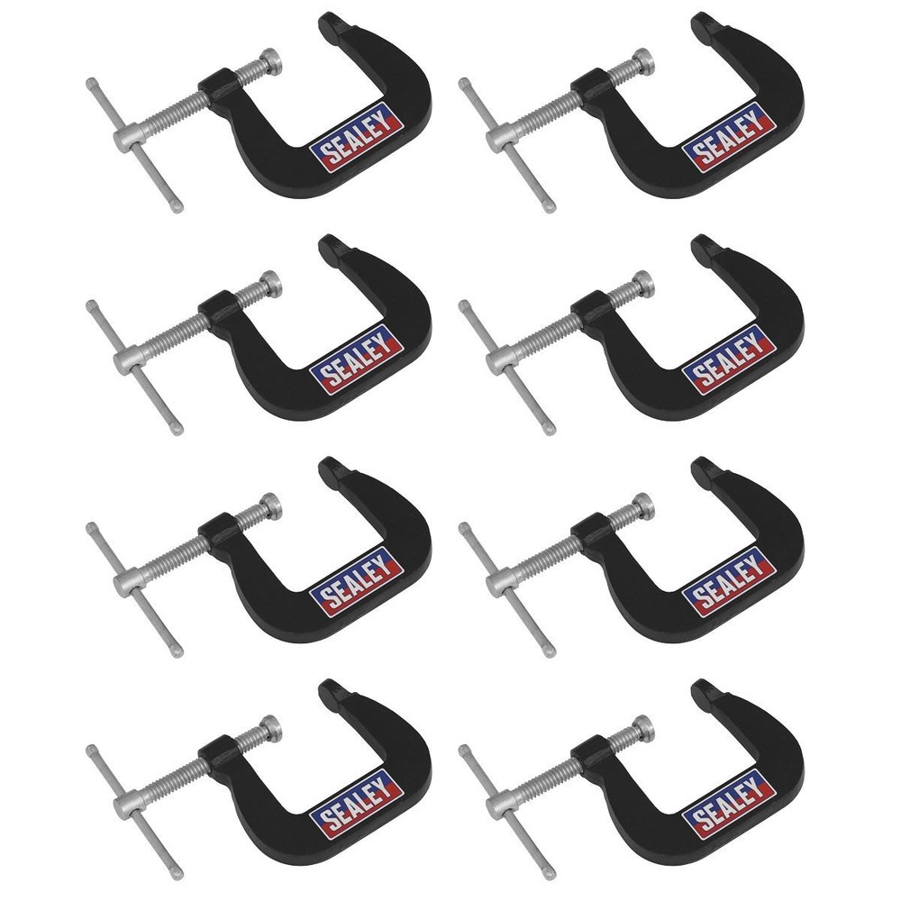 Sealey GCC05 Junior C-Clamp 8pc Set - 28mm x 28mm