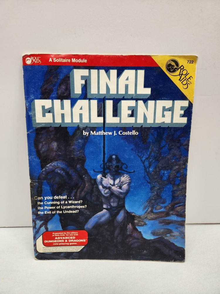 Advanced Dungeons & Dragons Module Final Challenge Role Aids #722 Mayfair Games