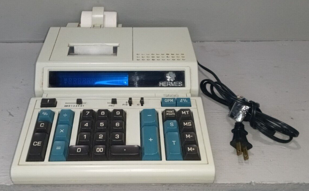 Vintage Hermes Precisa Electronic Calculator Printer Model #5600