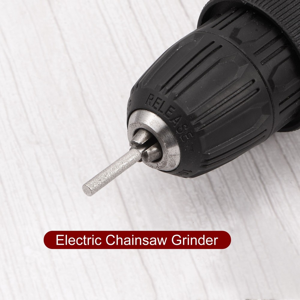 6pcs Diamond Coated Chainsaw Sharpener Bits 5/32" 4mm Cylinder Chain Saw Grinder