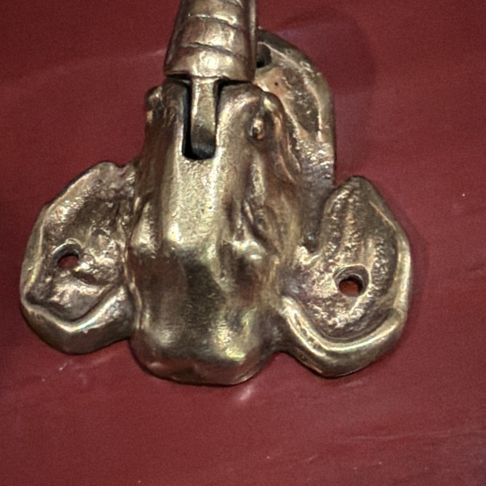 Vintage Brass Elephant Door Knocker