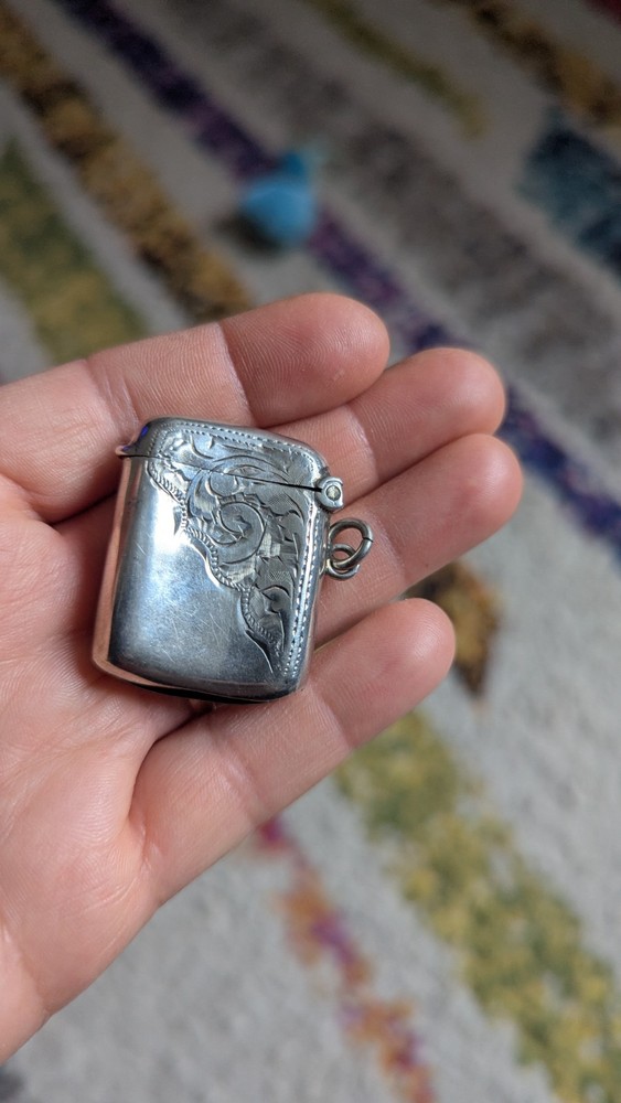 Miniature Sterling Silver Vesta Case Birmingham 1908