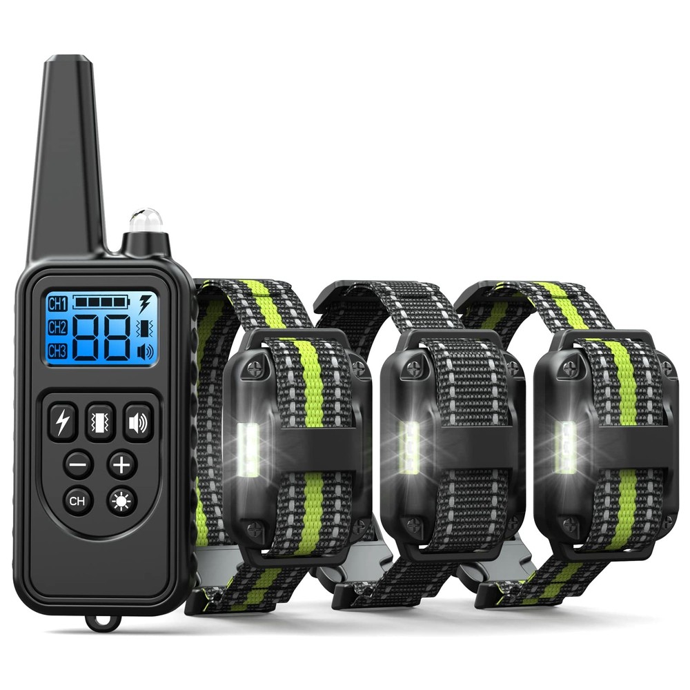 Dog Training Collar 3 Pack - 2600Ft Dog Shock Collar with Remote Control Wate...