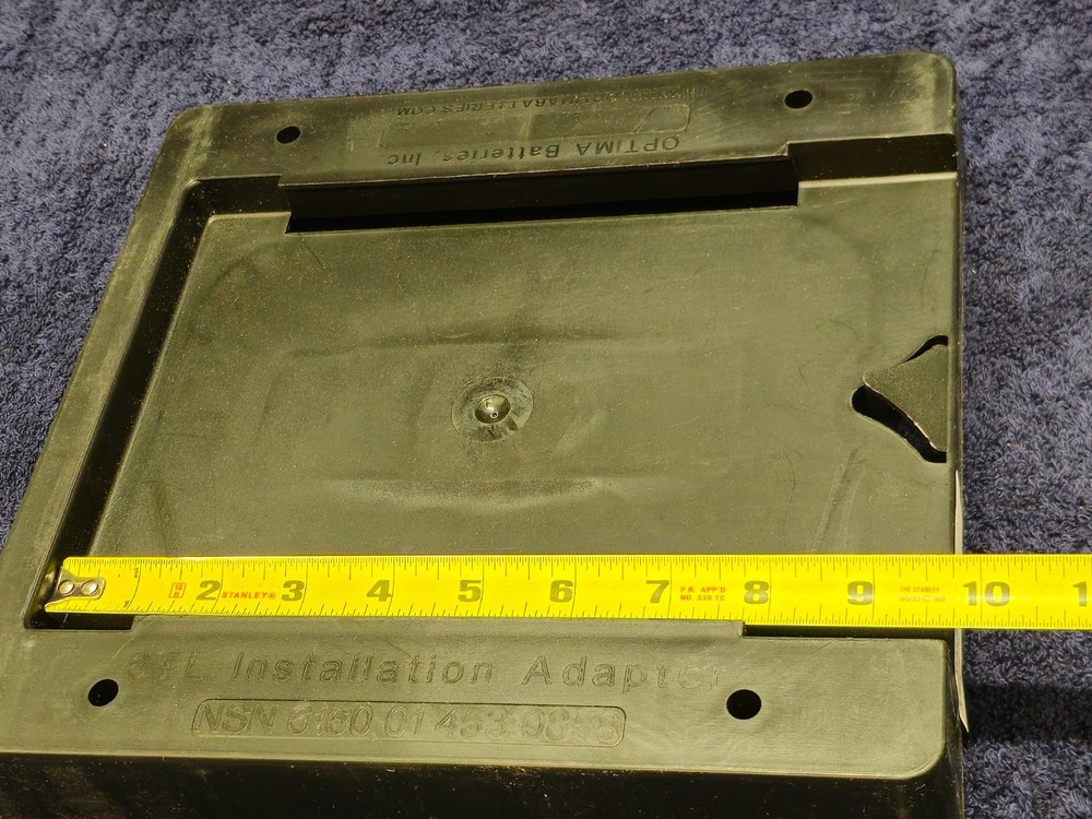 Optima Hmmwv Battery Tray Rack 6TL Adapter 242-0038 014530858 6160-01-453-0858