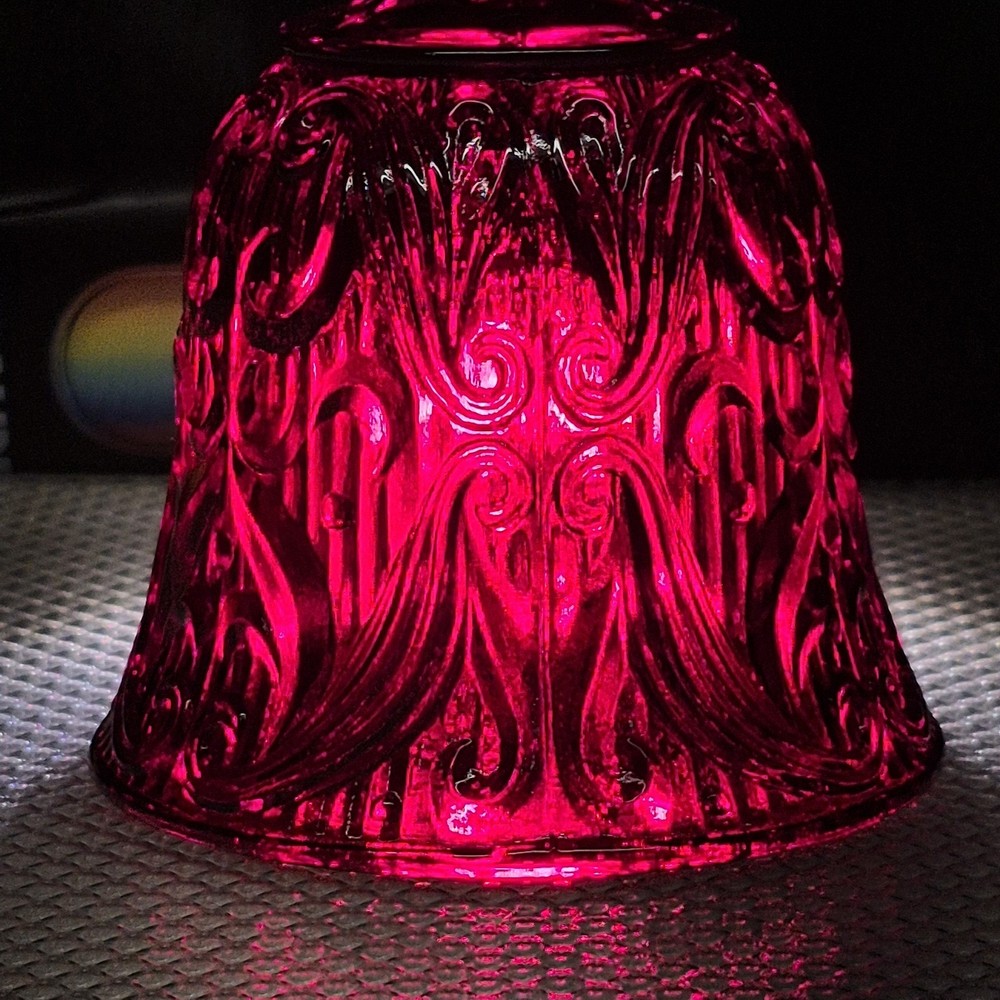 Vintage L.E. Smith Ruby Red 40th Anniversary Bell 6" Tall