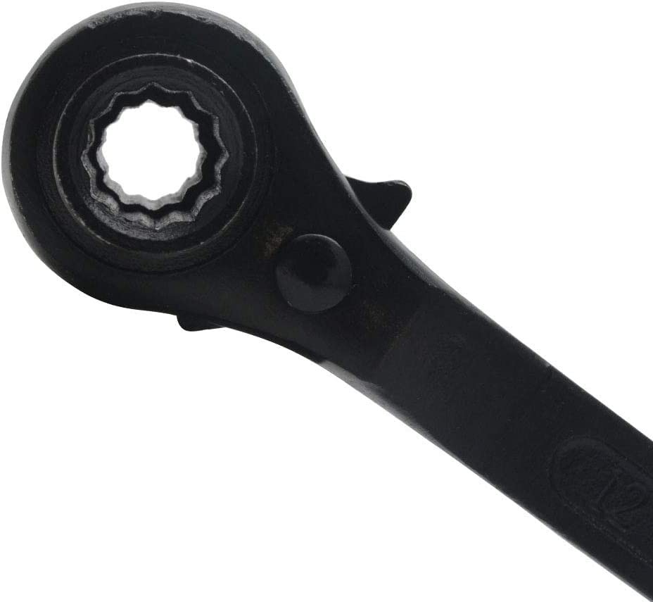 Boxonly Ratchet Podger Spanner Erecting Scaffold Tool 19mm x 21mm, Black