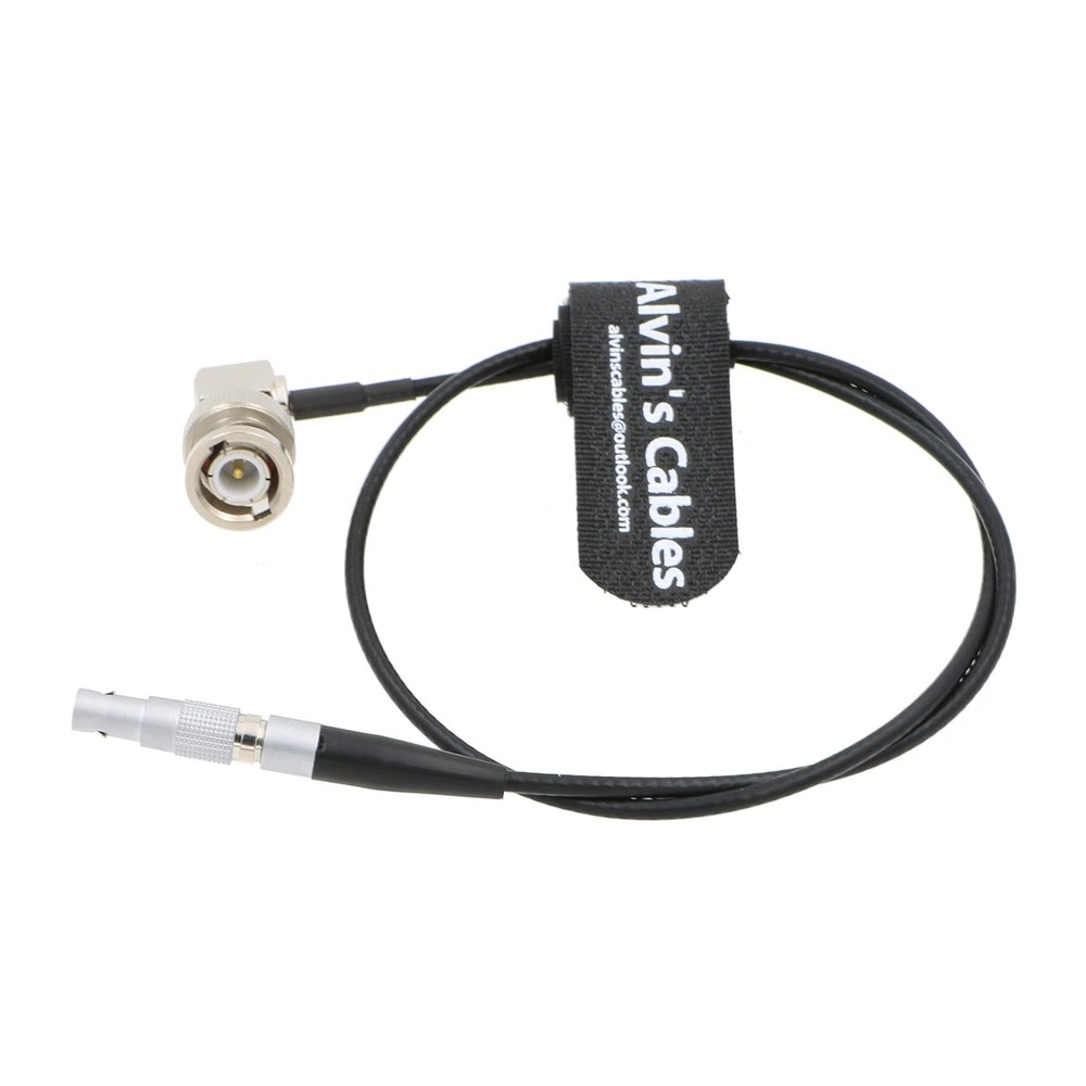 BNC Right Angle to 4 Pin Timecode Input Adapter Cable for Red Epic Scarlet 50cm