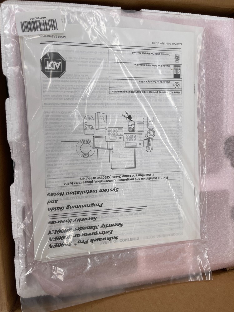 ADT Safewatch Pro 3000EN Security System Kit Set