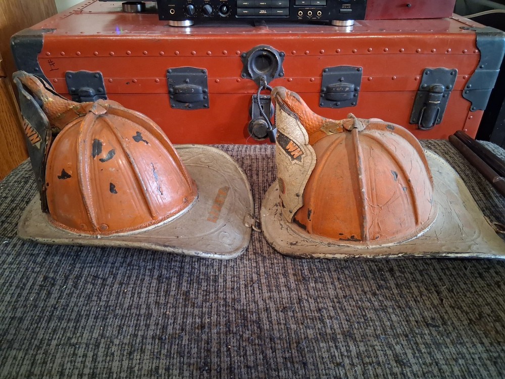 2 HIGH EAGLE FIRE HELMETS
