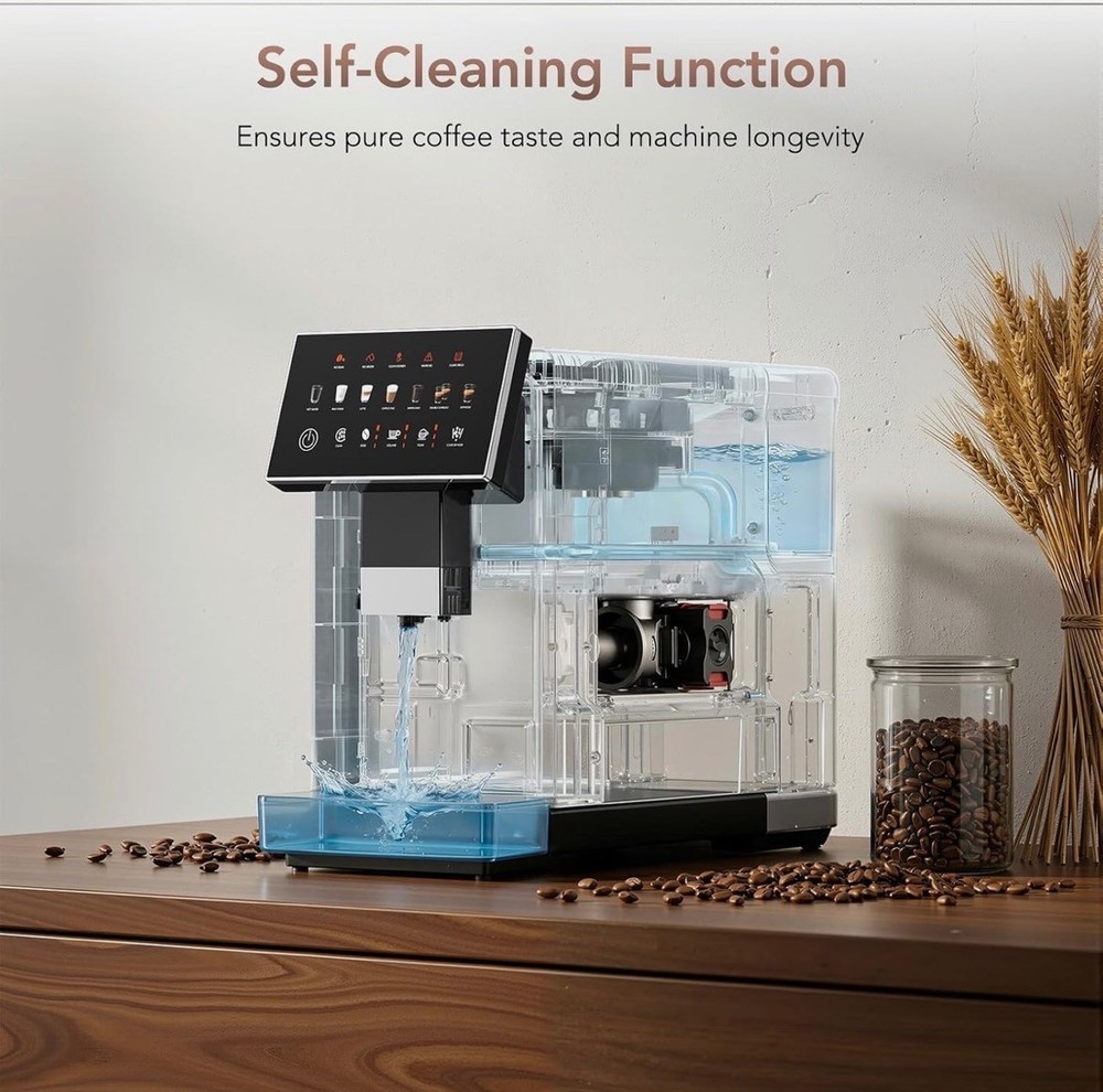 20 Bar Super Automatic Espresso Mac. Fully Automatic Coffee Machine with Grinder