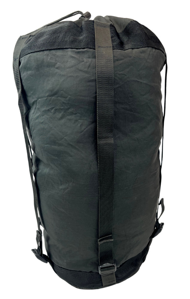 Used Good US Black Nylon 6-Strap Compression Stuff Sack *mocinc.1982*
