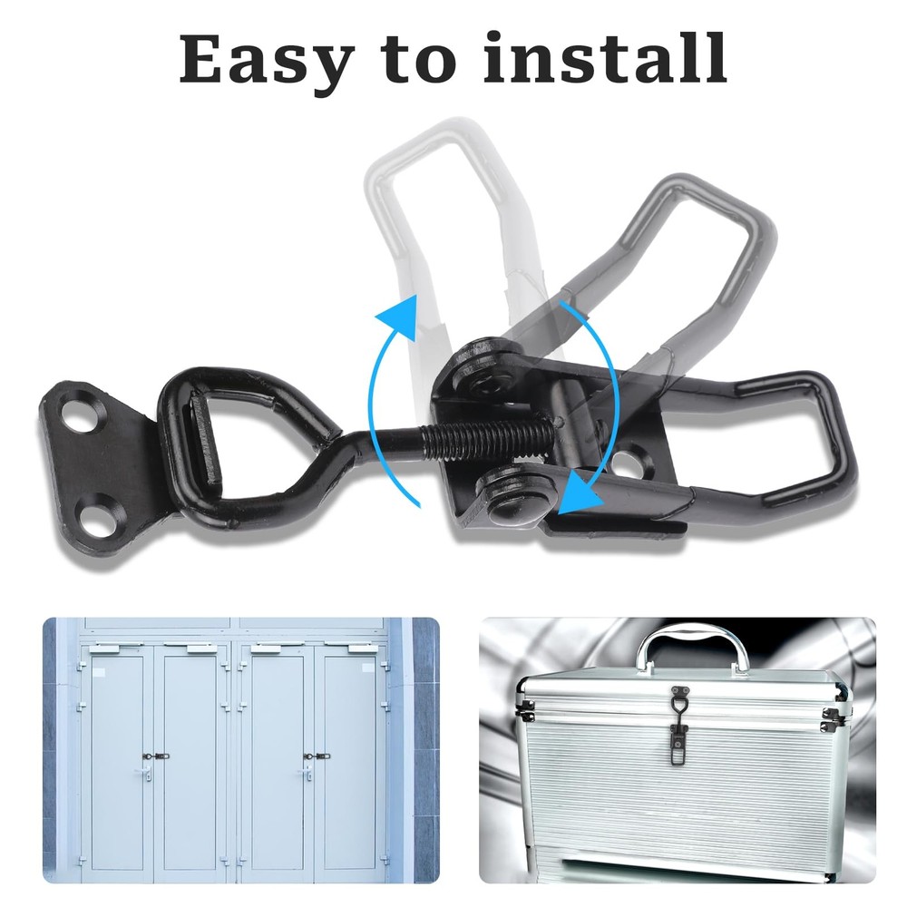 2 PCS Black Toggle Latch Clamp 300lbs Heavy Duty Adjustable Pull
