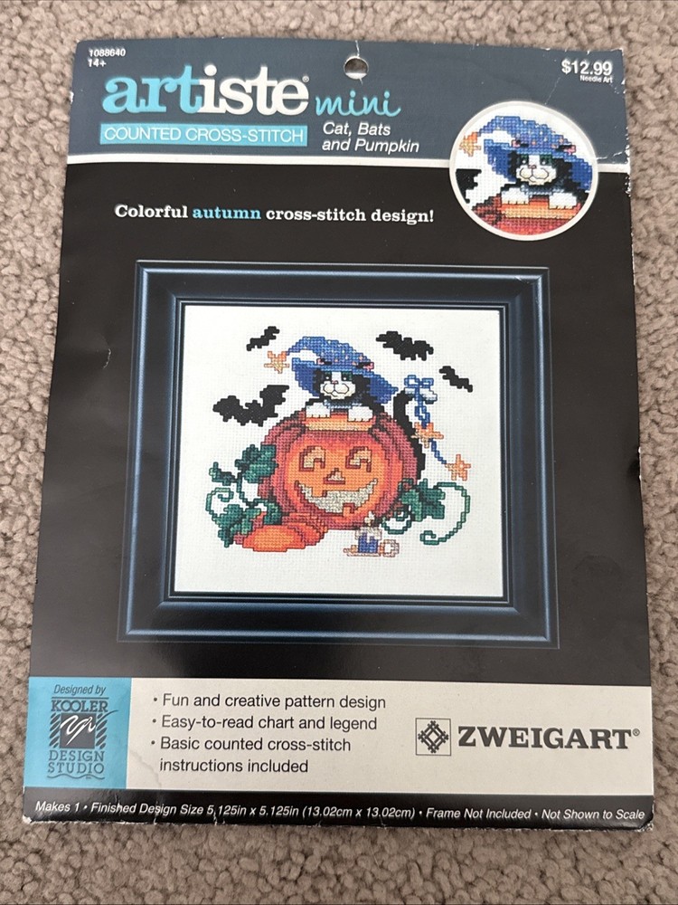 Cats Bats And Pumpkin Crosstitch Design *Pattern Only*