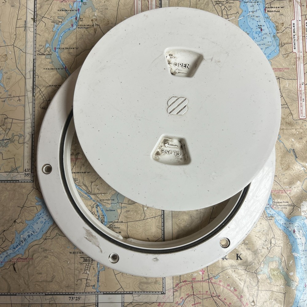 West Marine 8" Screw-In Deck Plate