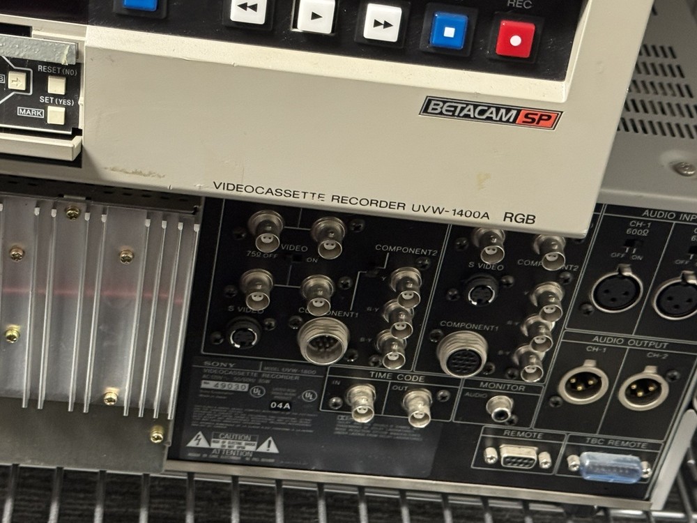 Sony Betacam SP UVW-1400A Commercial Videocassette Recorder. Error Code