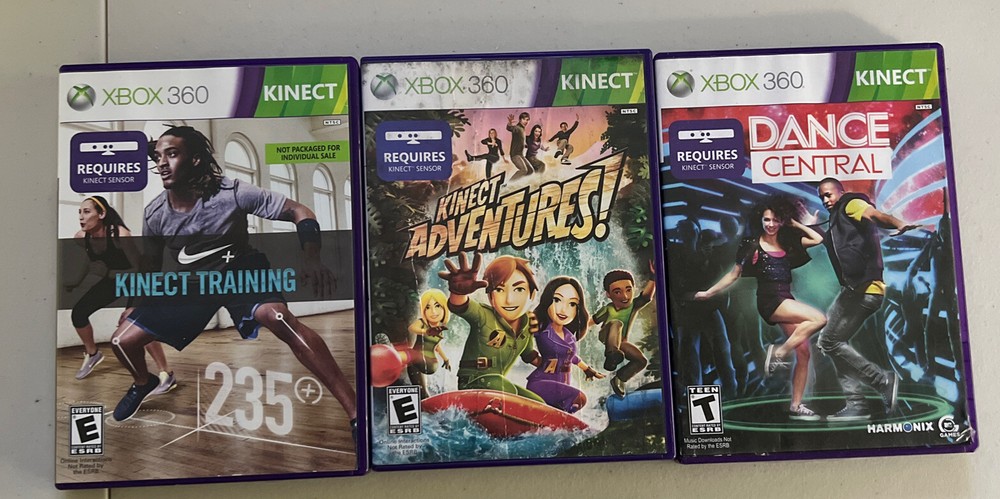 Microsoft LPF-00004 Motion Sensing Gaming Controller For Xbox 360 Plus 3 Games