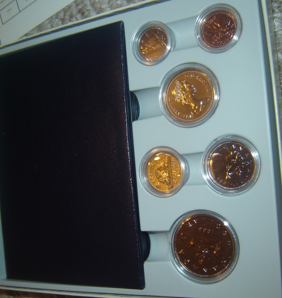 1982 Canada Specimen Set 6 Coins Cent to One Dollar Mint Set. UNC