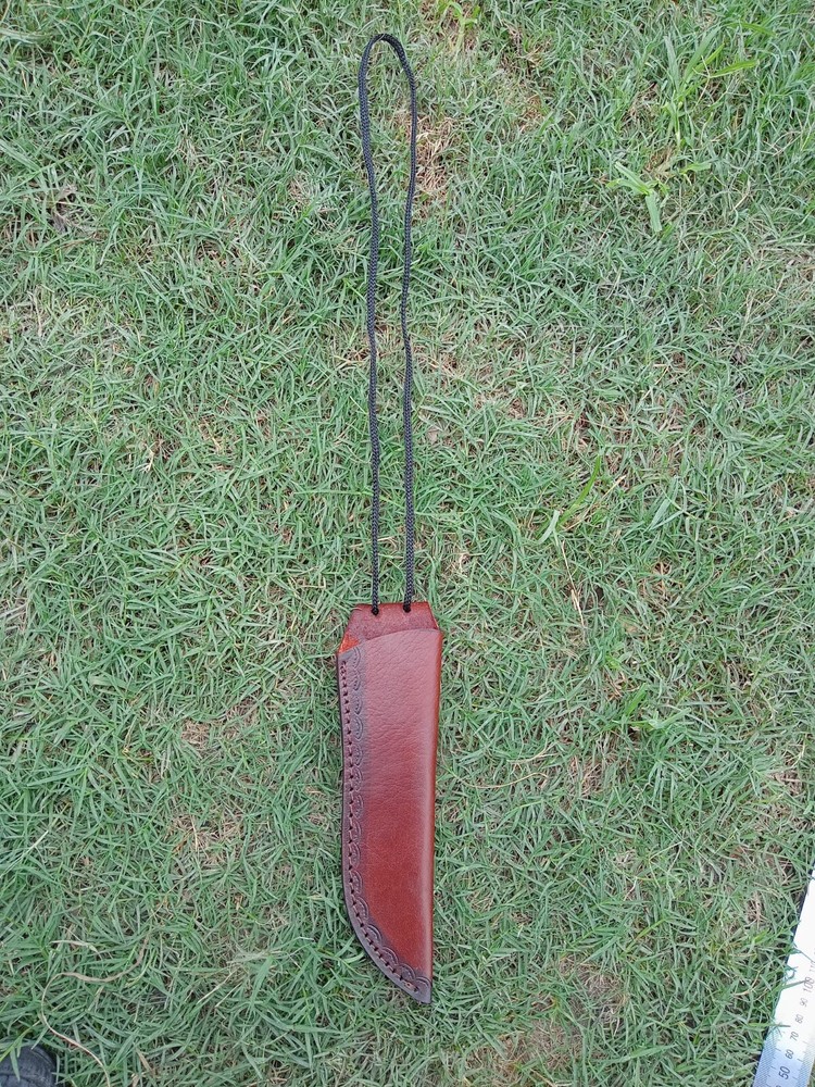 handmade Leather knife Fixed Blade Knife sheath Neck String X611