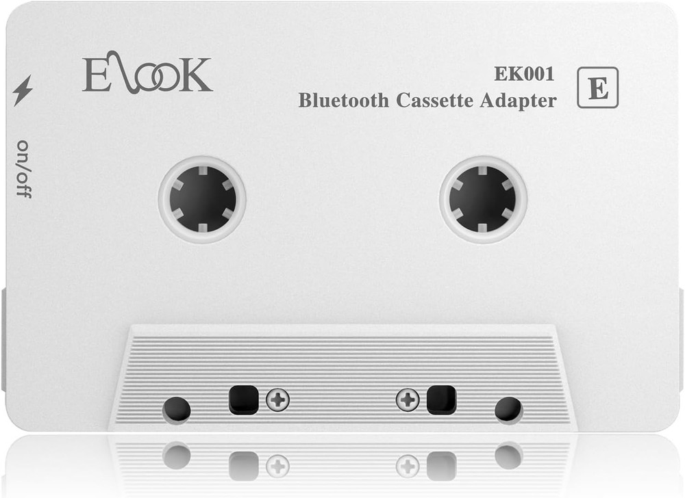 Elegant White Bluetooth Cassette Receiver - Transform Your Car Music Experience