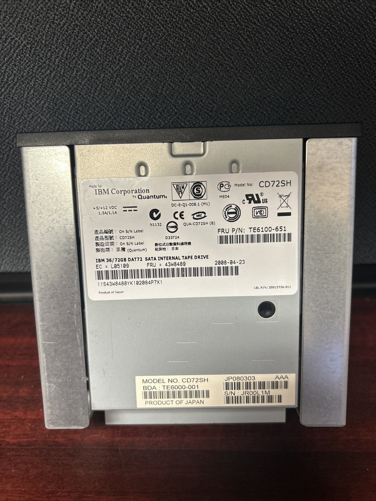 IBM Internal SATA Tape Drive CD72SH