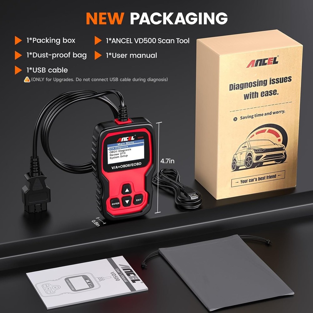 OBD2 Fault Code Reader Scanner Engine ABS SRS EPB Oil Reset Car Diagnostic Tool