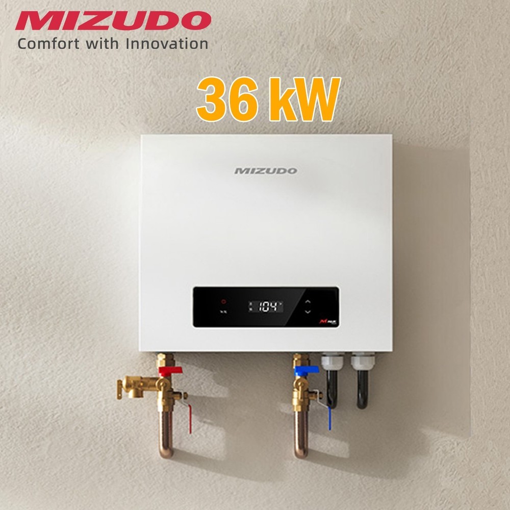 MIZUDO 36kW Tankless Water Heater Electric 240V for 5-6 Points of Use  8.7GPM