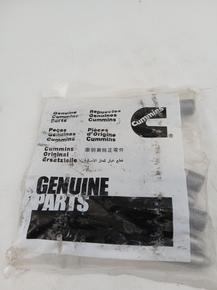 Cummins Genuine Parts Threaded Pins 5" Studs Engine Hardware Silver Sealed 6 Set