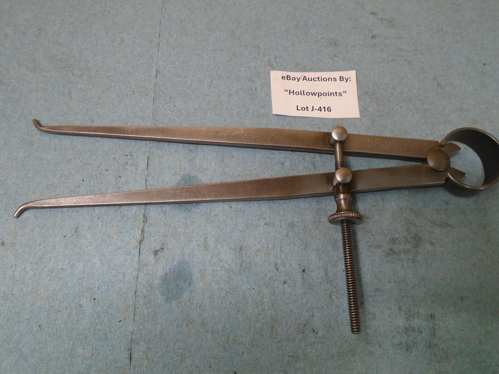 Moore & Wright England Spring Type Inside Calipers 8" Size for Machinist J416