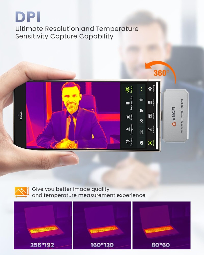 Ancel IR101 256X192 IR Thermal Imaging Camera for Android USB Type-C Pro-Grade