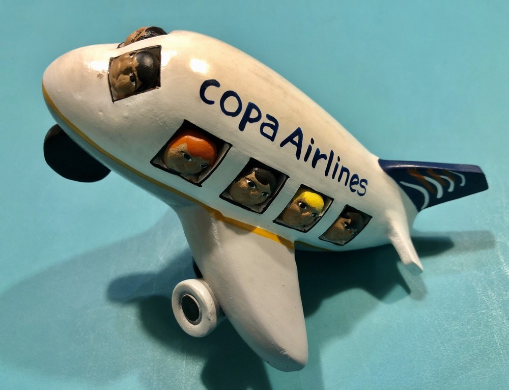 COPA AIRLINES HAND PAINTED CERAMIC PLANE