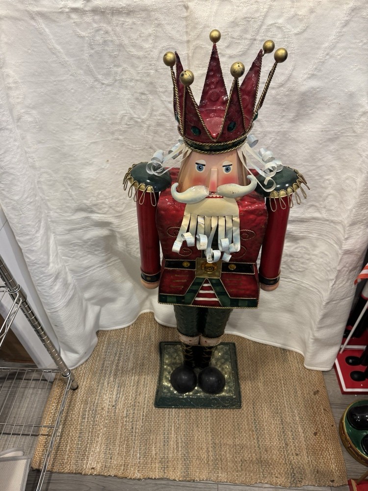 Tin Nutcracker Stands At 43 Inch Tall